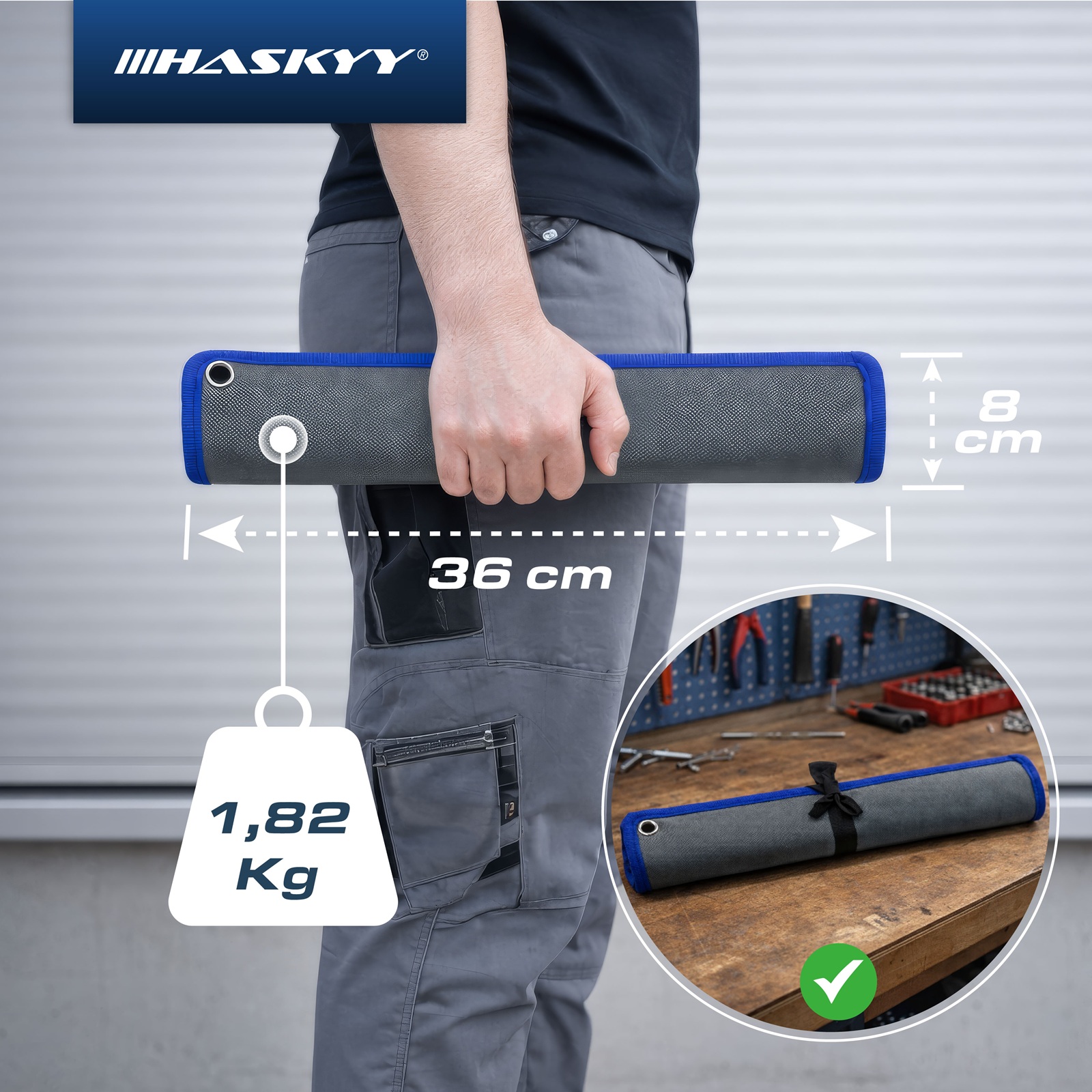 HASKYY Zoll Maul-Ringschlüssel SAE Satz Gabel Schlüssel 1/4" - 15/16" 12 tlg.