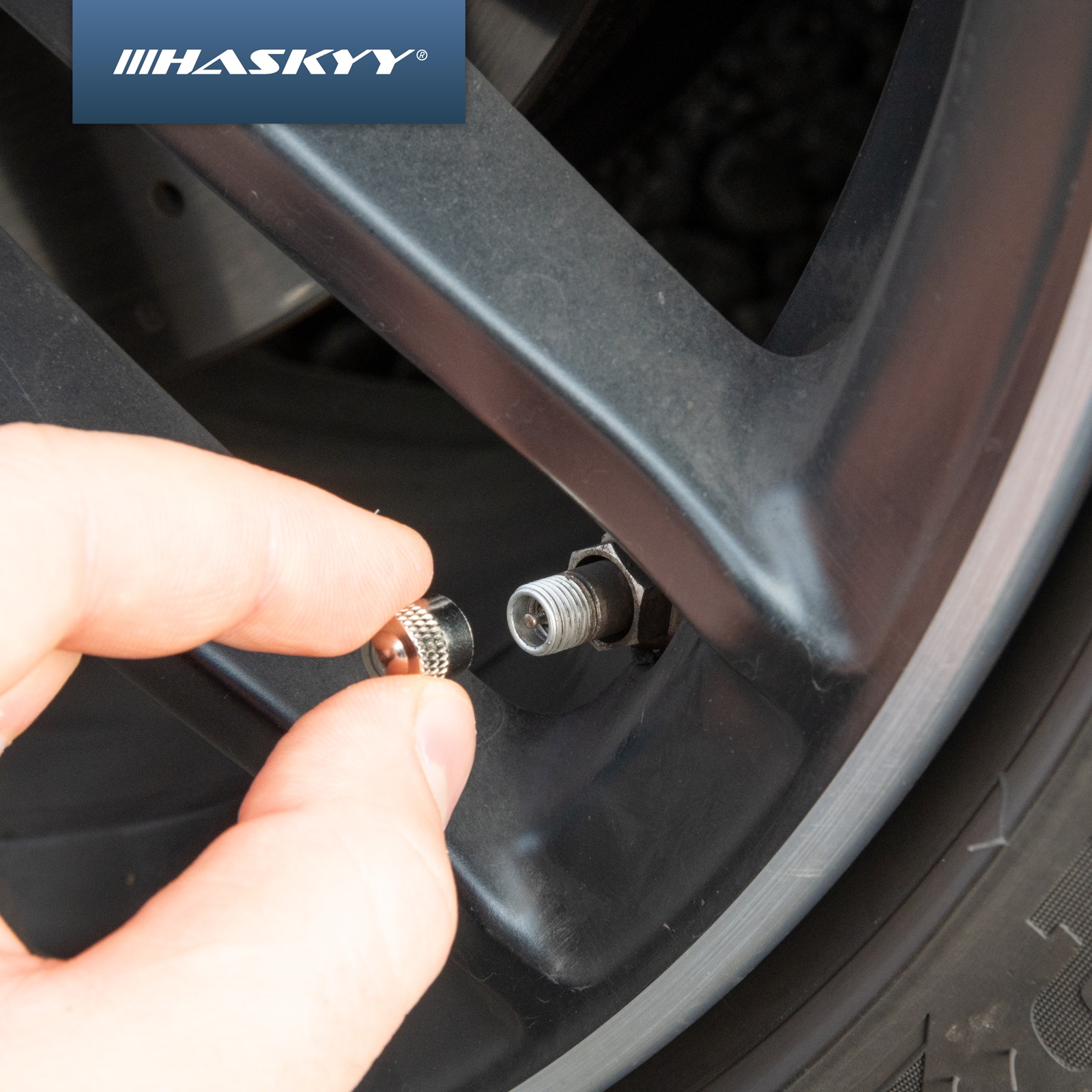 HASKYY Stahlventile Silber 4er Set – Universal Felgenventile 11,3 mm, 45 mm Länge, glänzend vernickelt