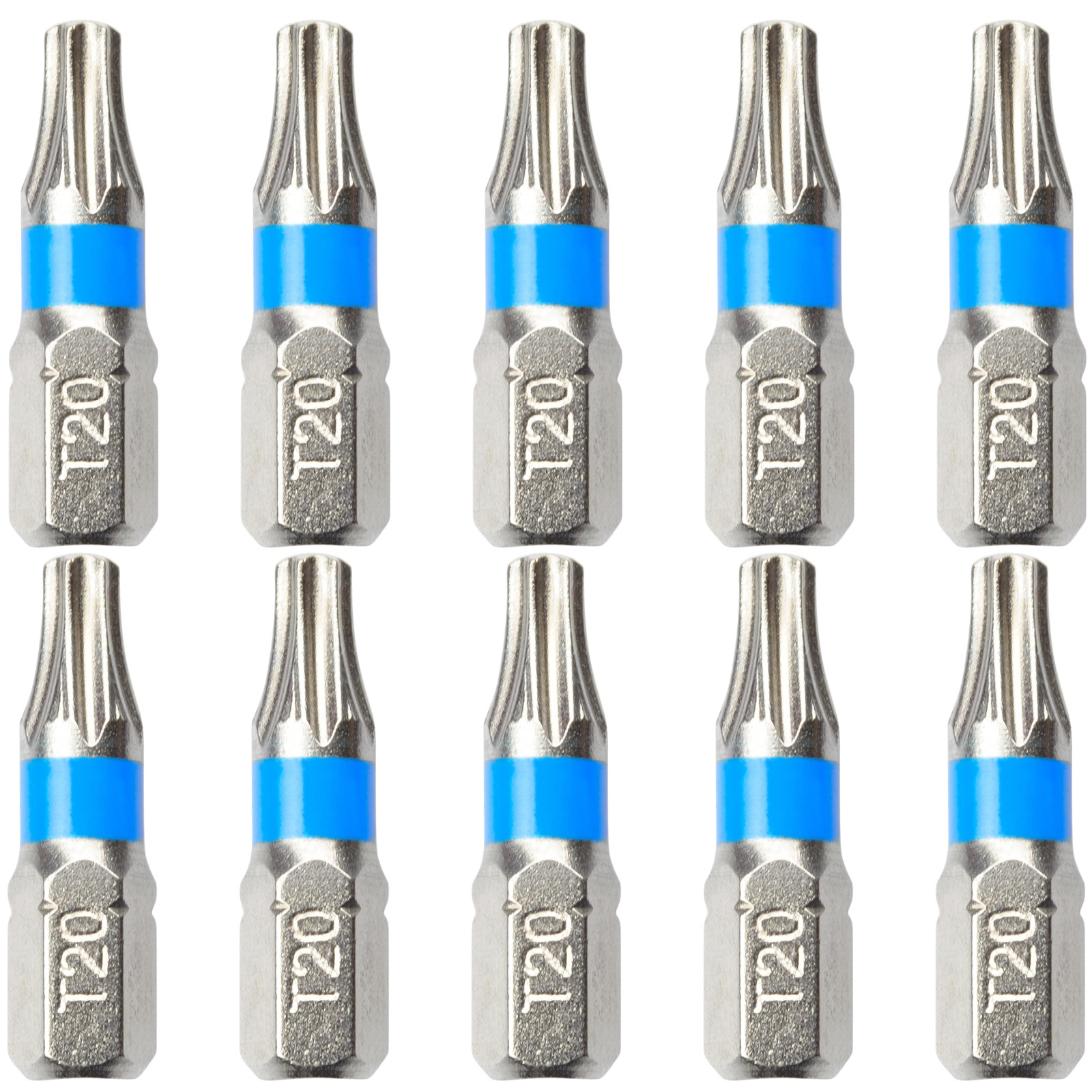 5x T20 Torx Bit aus S2 Stahl CHROM