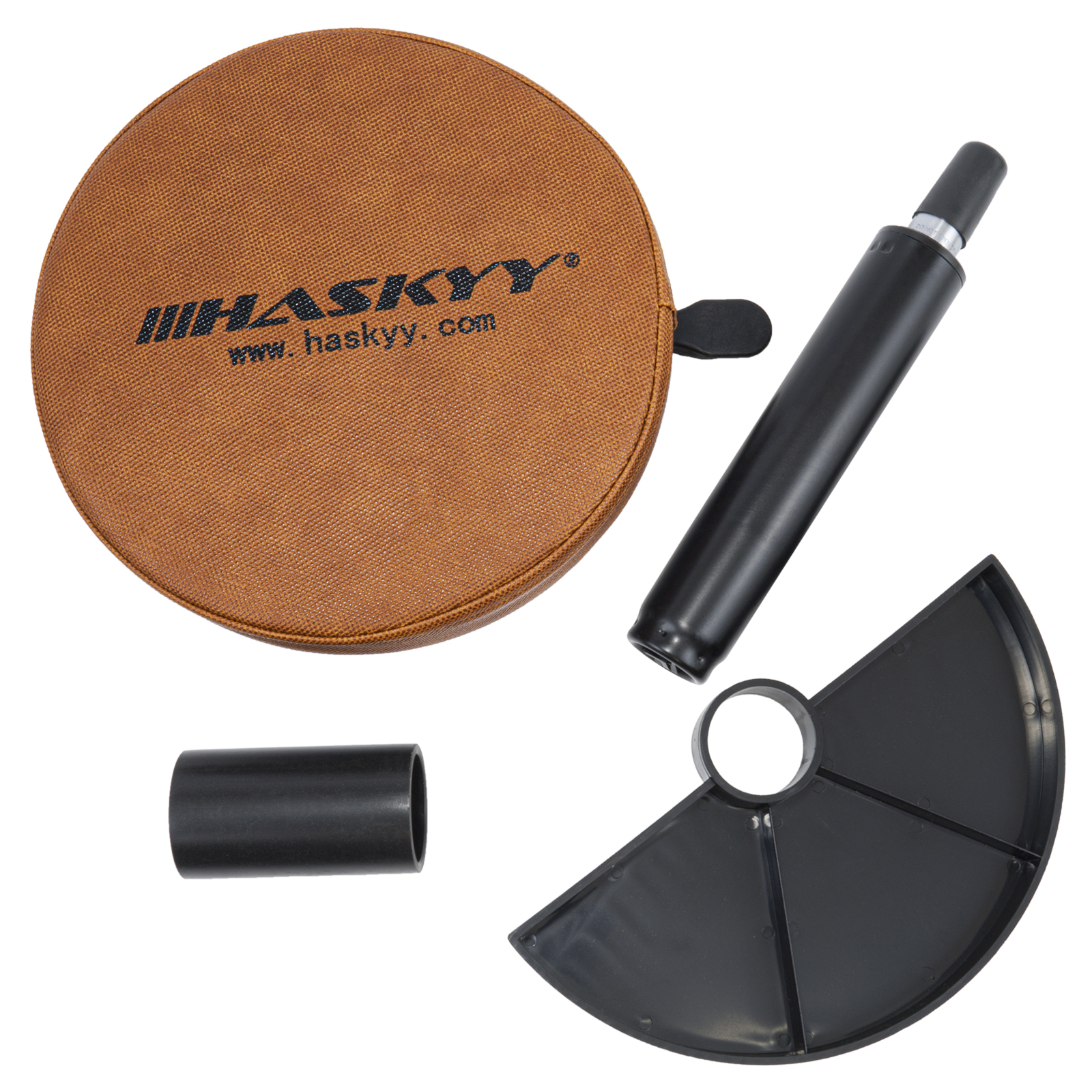 HASKYY Werkstatthocker Rollhocker | Höhe 430-580mm | 135kg | ø40 cm |  Kunstleder Braun