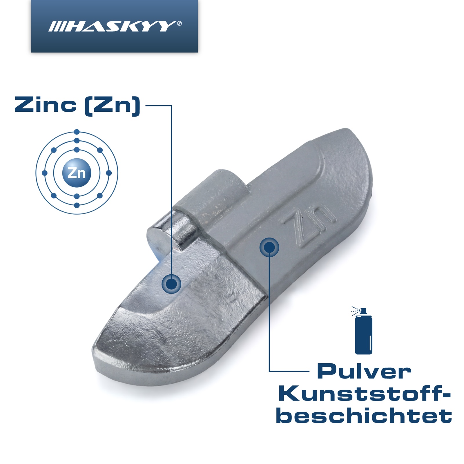 HASKYY Schlaggewichte Stahlfelgen 5-30g Wuchtgewichte Auswuchtgewichte 225tlg. Set Organizer