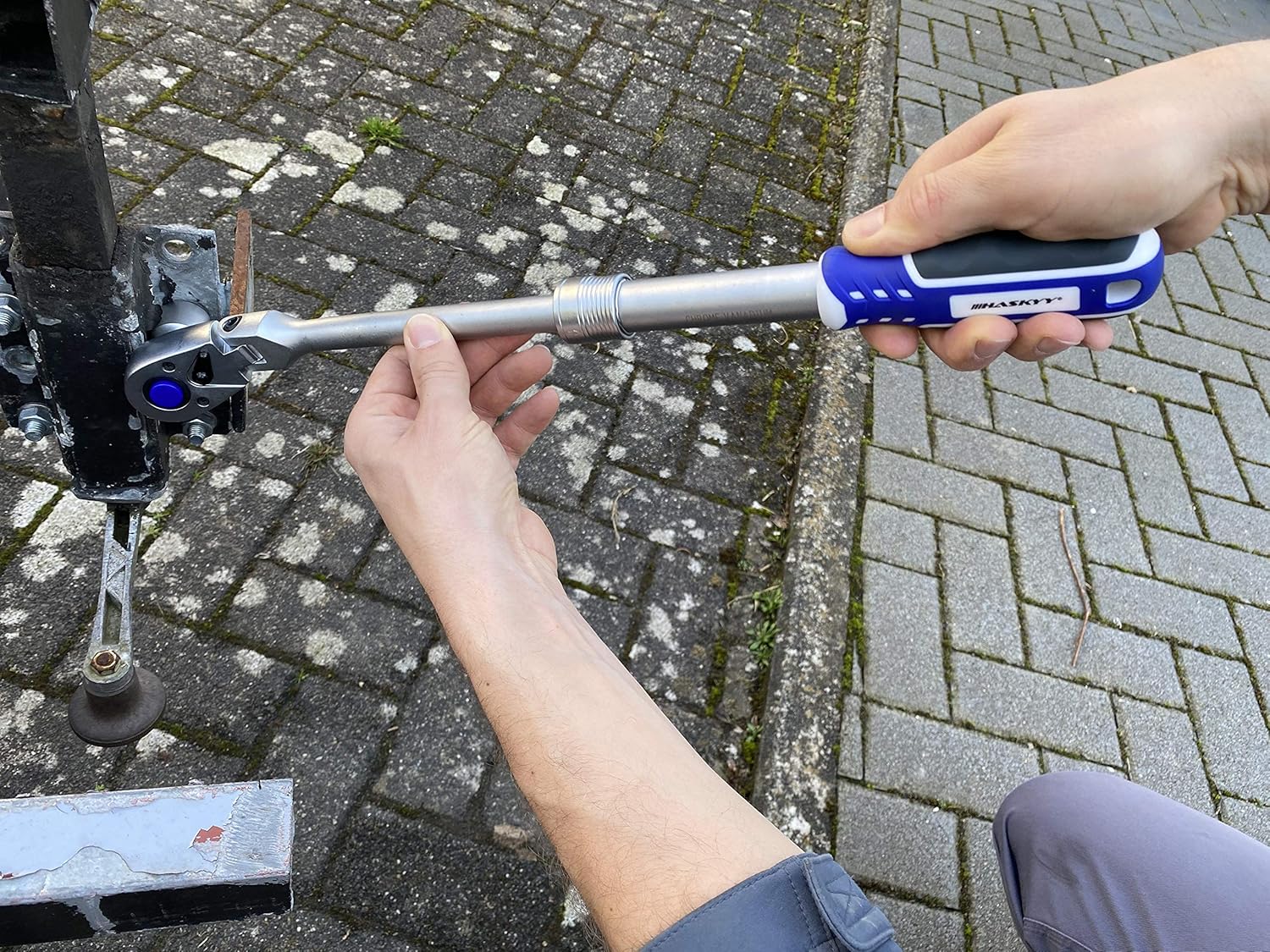 HASKYY Gelenk-Teleskop-Ratsche-Knarre-Set 1/2" + 3/8" + 1/4"  Umschaltknarre ausziehbar | feinverzahnt | Teleskop | Knarre | Ratsche