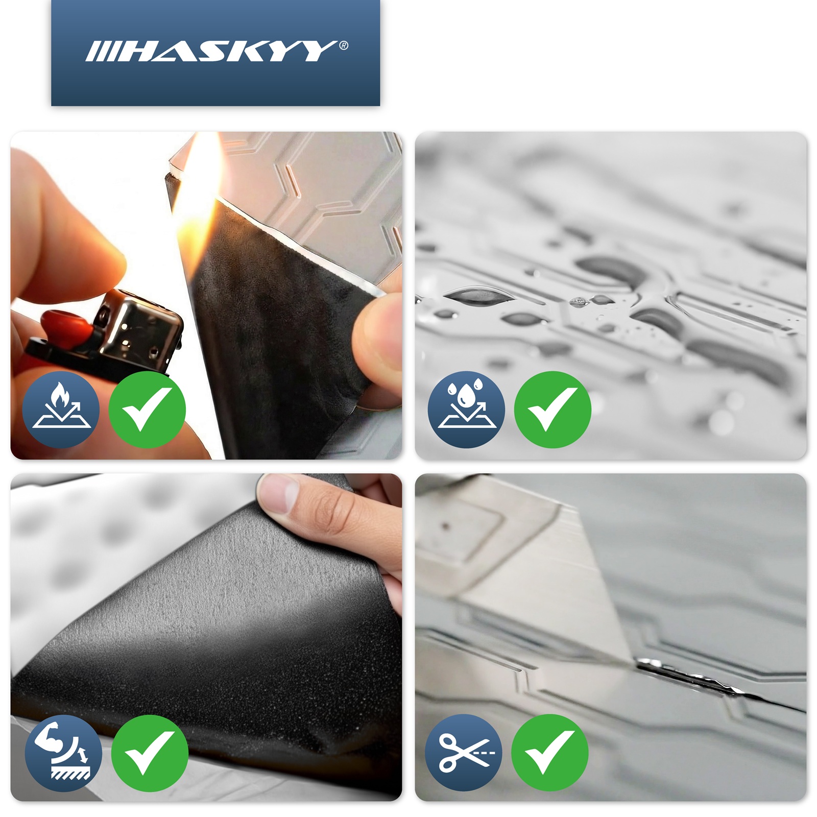 HASKYY 2 mm Alubutyl Schallisolierung Dämmmaterial 25x400 cm Rolle