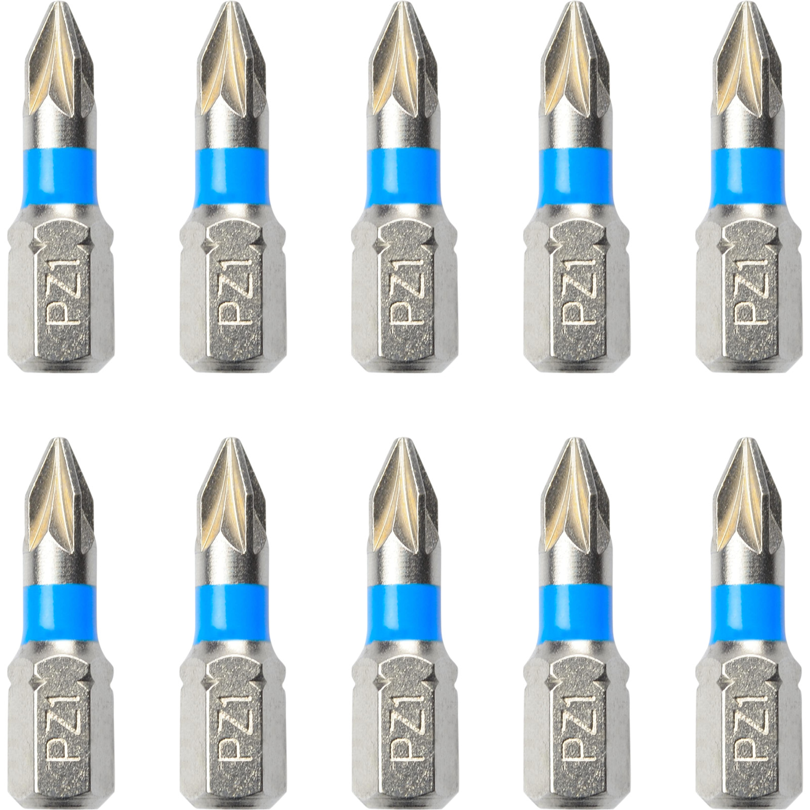 10x PZ1 Kreuz Bit CHROM
