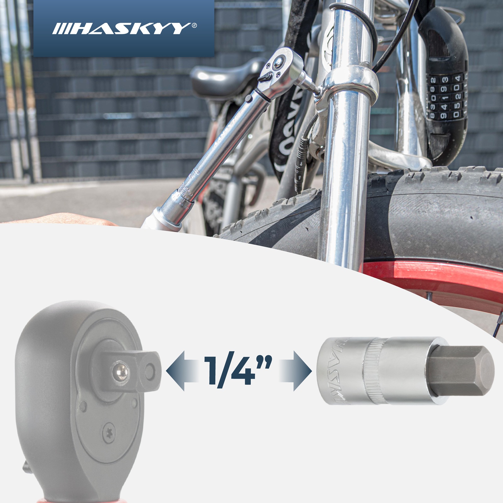 HASKYY Innensechskant Stecknuss-Satz 9-teilig 2-10mm