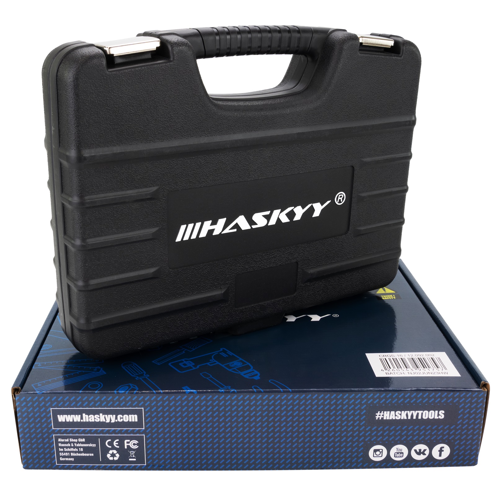 HASKYY Gelenk-Ratschenschlüssel-Set 12 teilig 8–19 mm (72-Zahn, Chrom-Vanadium)