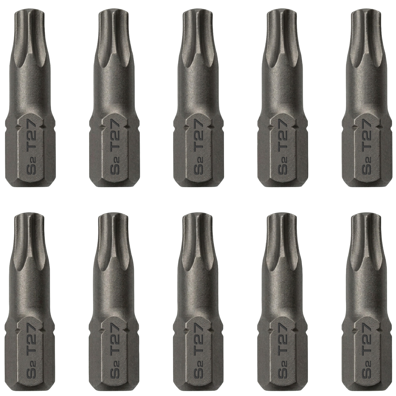 10x T50 Torx Bit aus S2 Stahl SCHWARZ