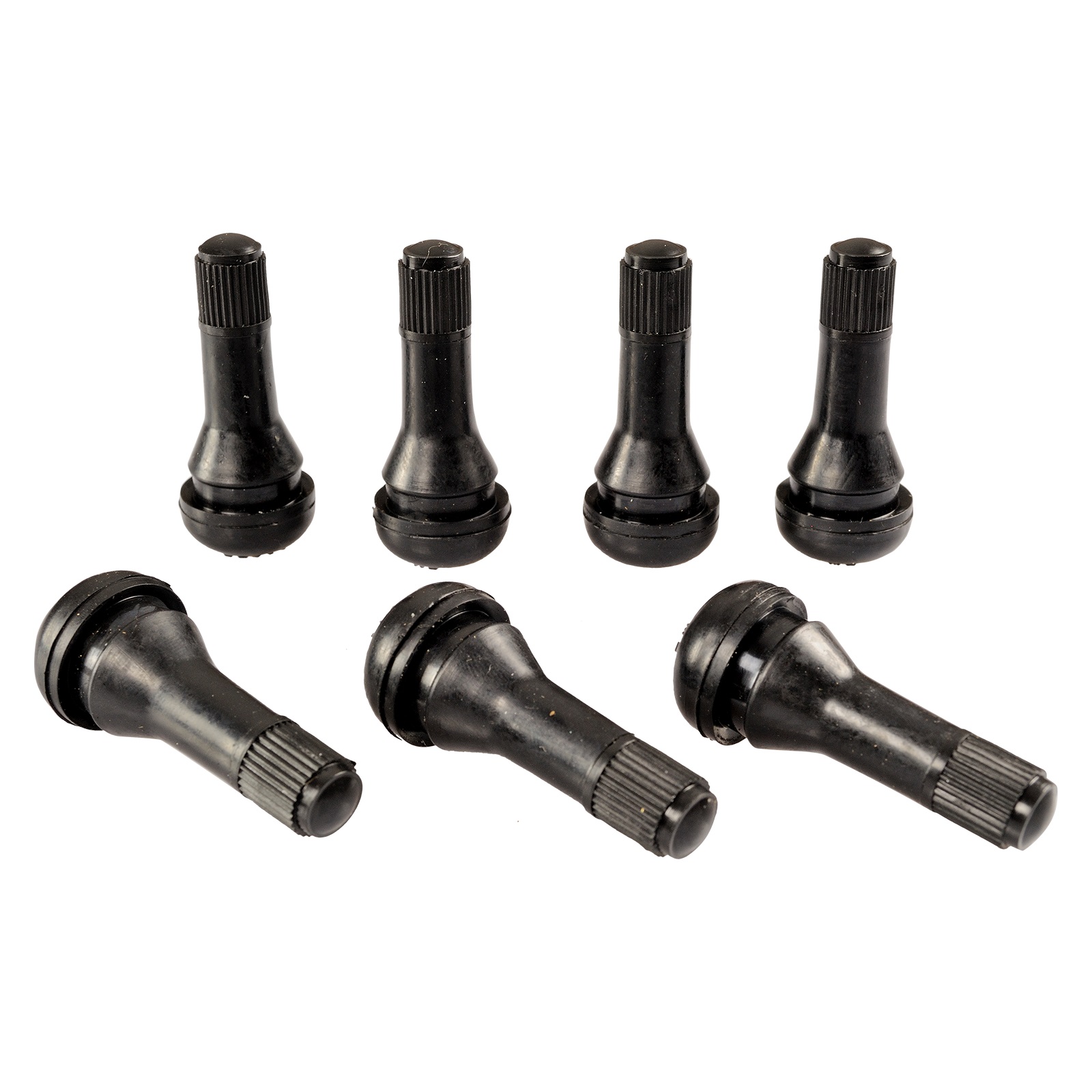 HASKYY Gummiventile Set TR413 & TR414 – je 100 Stück Snap-In PKW Ventile, EPDM, 11,3 mm Ventilloch, inkl. Ventilkappen