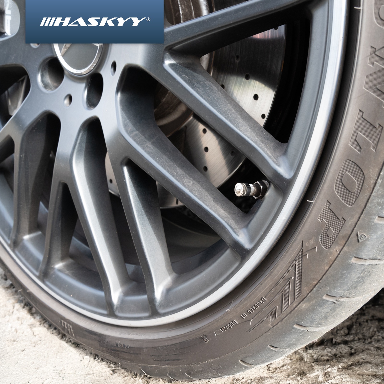 HASKYY Stahlventile Silber 4er Set – Universal Felgenventile 11,3 mm, 45 mm Länge, glänzend vernickelt