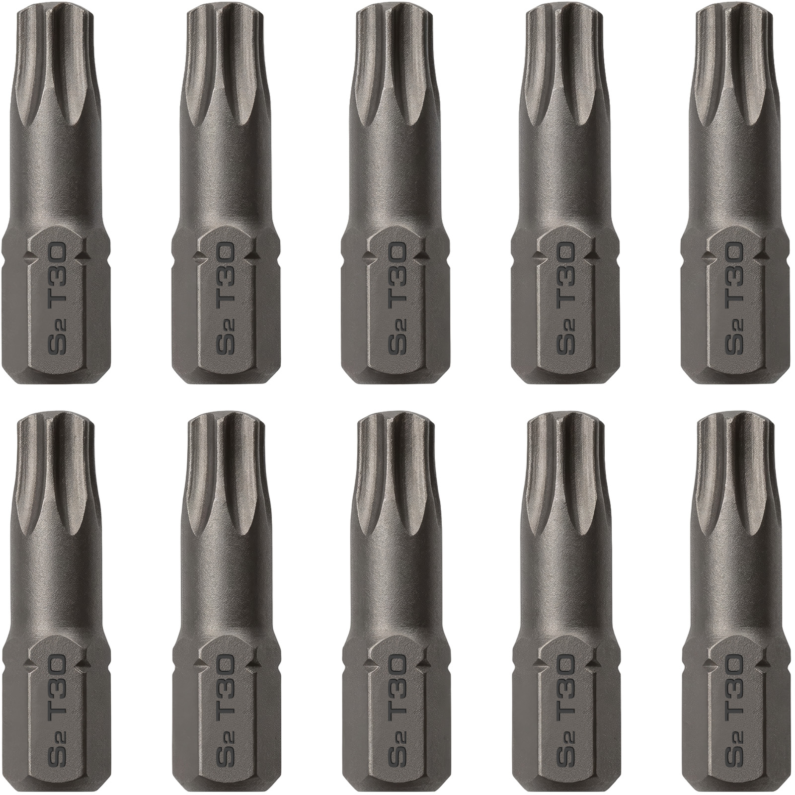 20x T30 Torx Bit aus S2 Stahl SCHWARZ