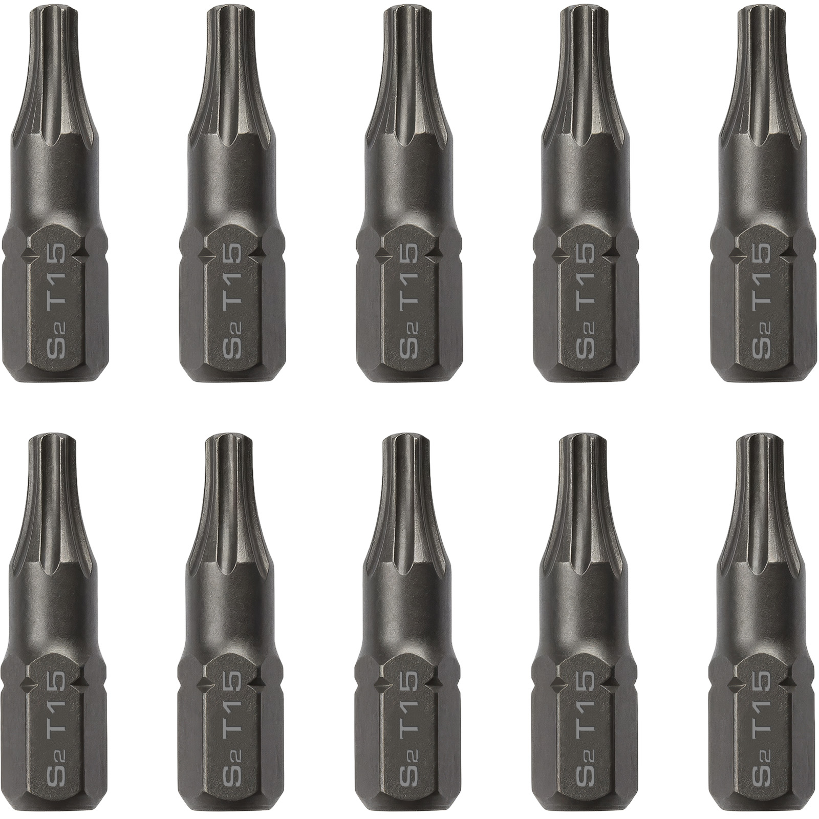 10x T50 Torx Bit aus S2 Stahl SCHWARZ