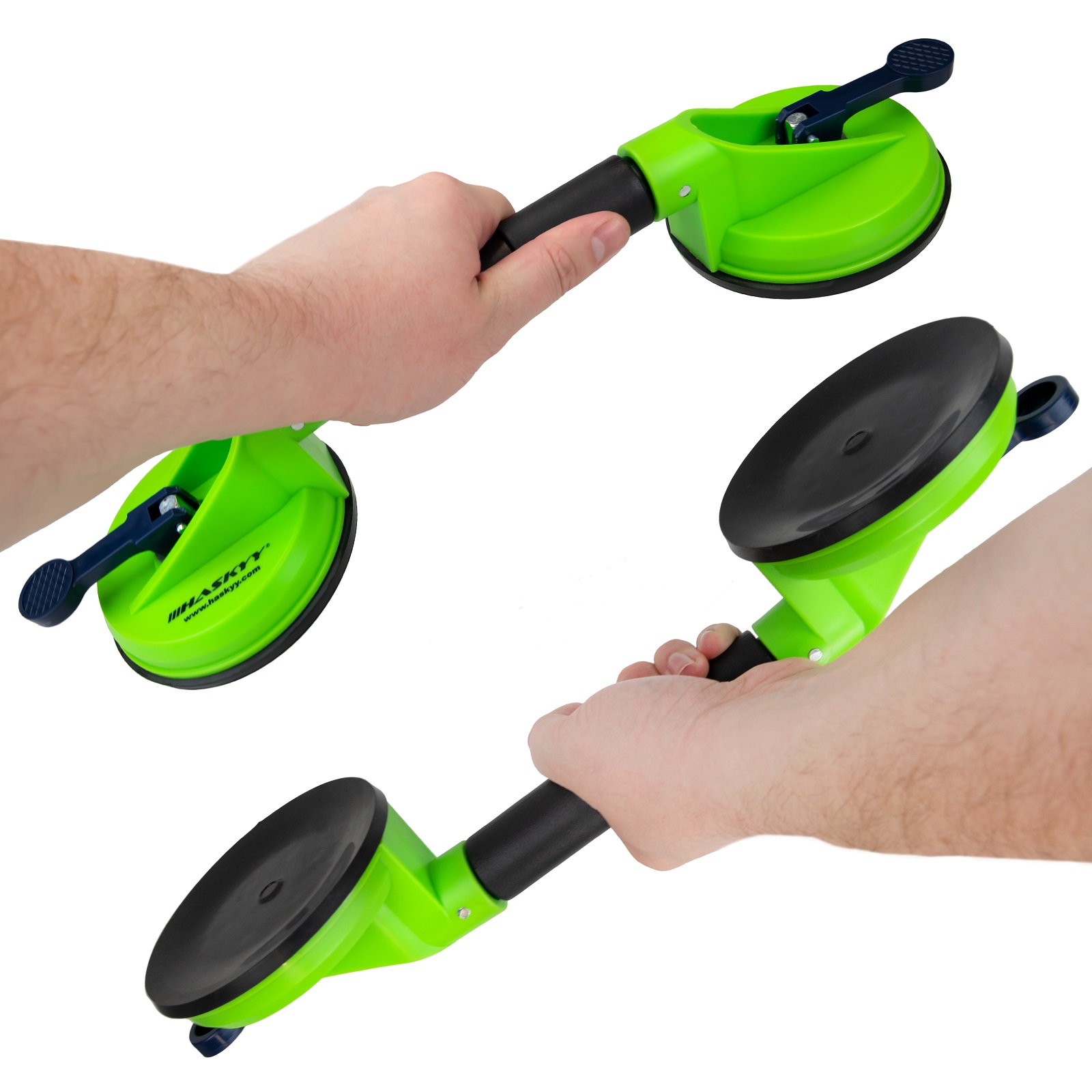 Haskyy Doppel-Saugheber Set mit flexiblen Saugköpfen